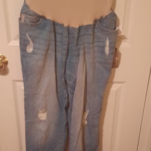 New w Tags Indigo Blue Maternity Jeans 2x